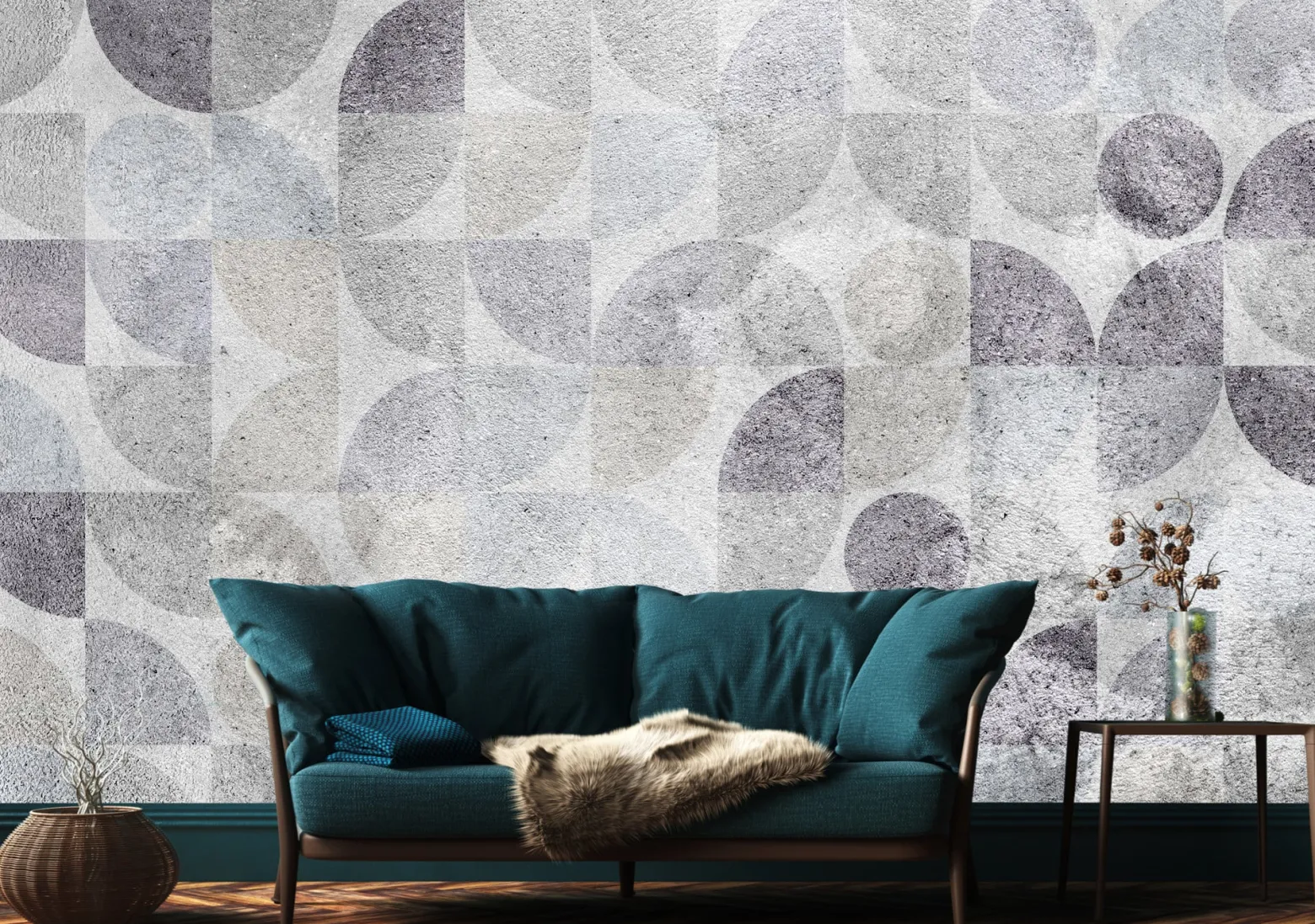 Fototapeta Abstrakcyjne Ornamenty Na Betonie 90x60cm