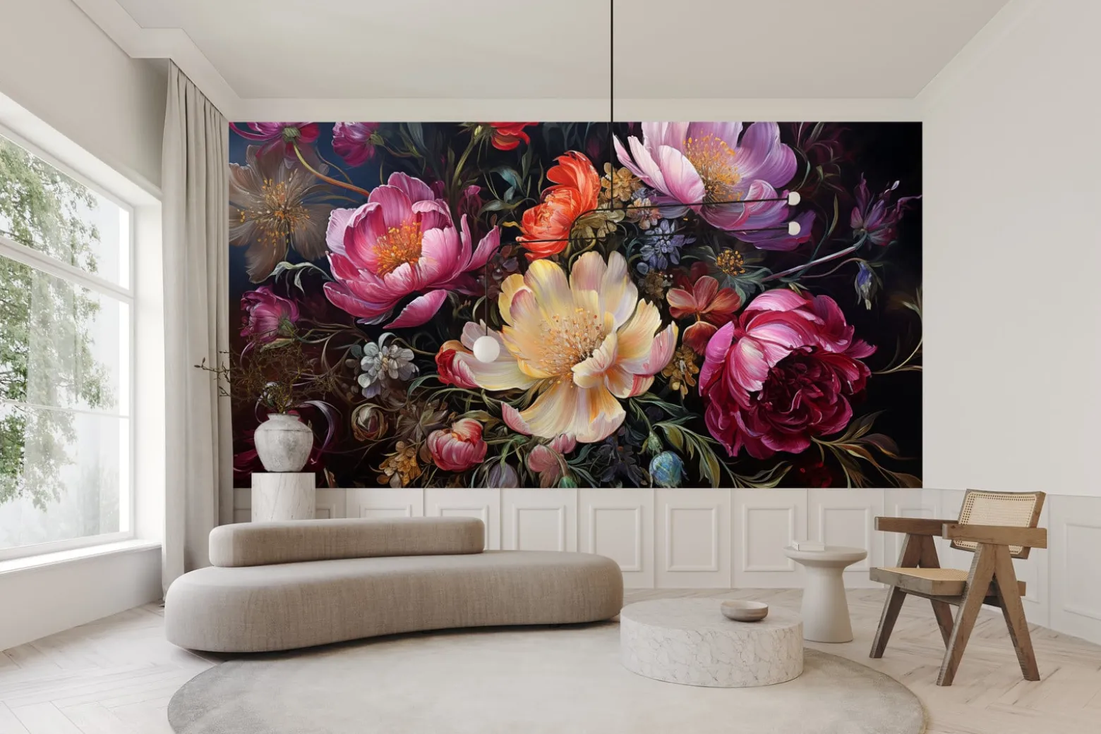 Fototapeta Abstrakcyjne Piwonie 400x280cm