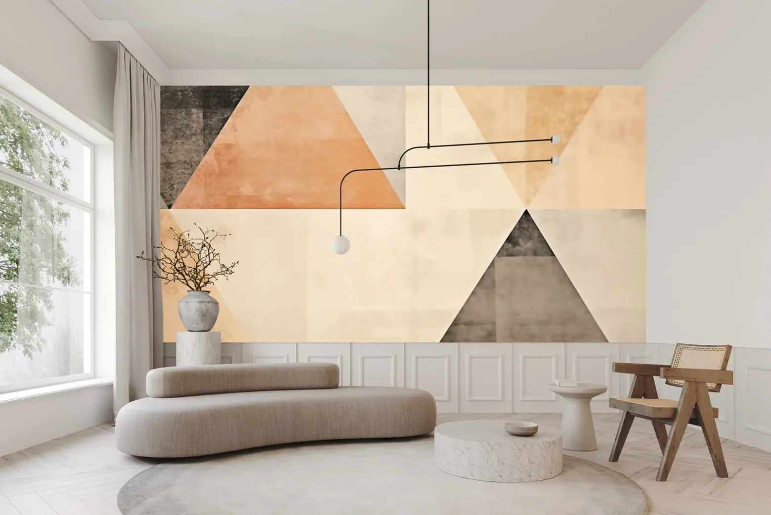 Fototapeta Abstrakcyjne Tło W Stylu Japandi 450x300cm