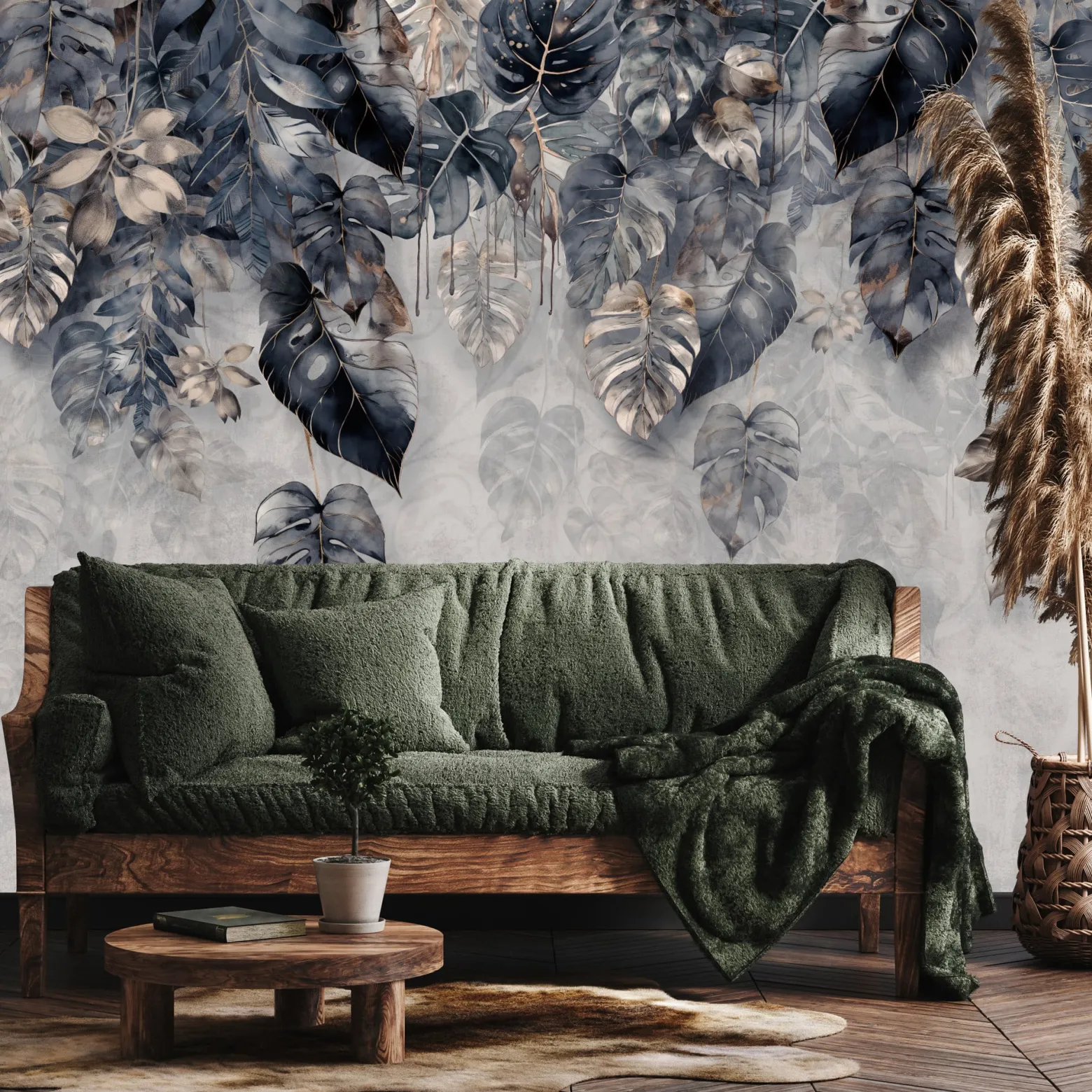 Fototapeta Abstrakcyjne Tropikalne Liście 3D 90x60cm