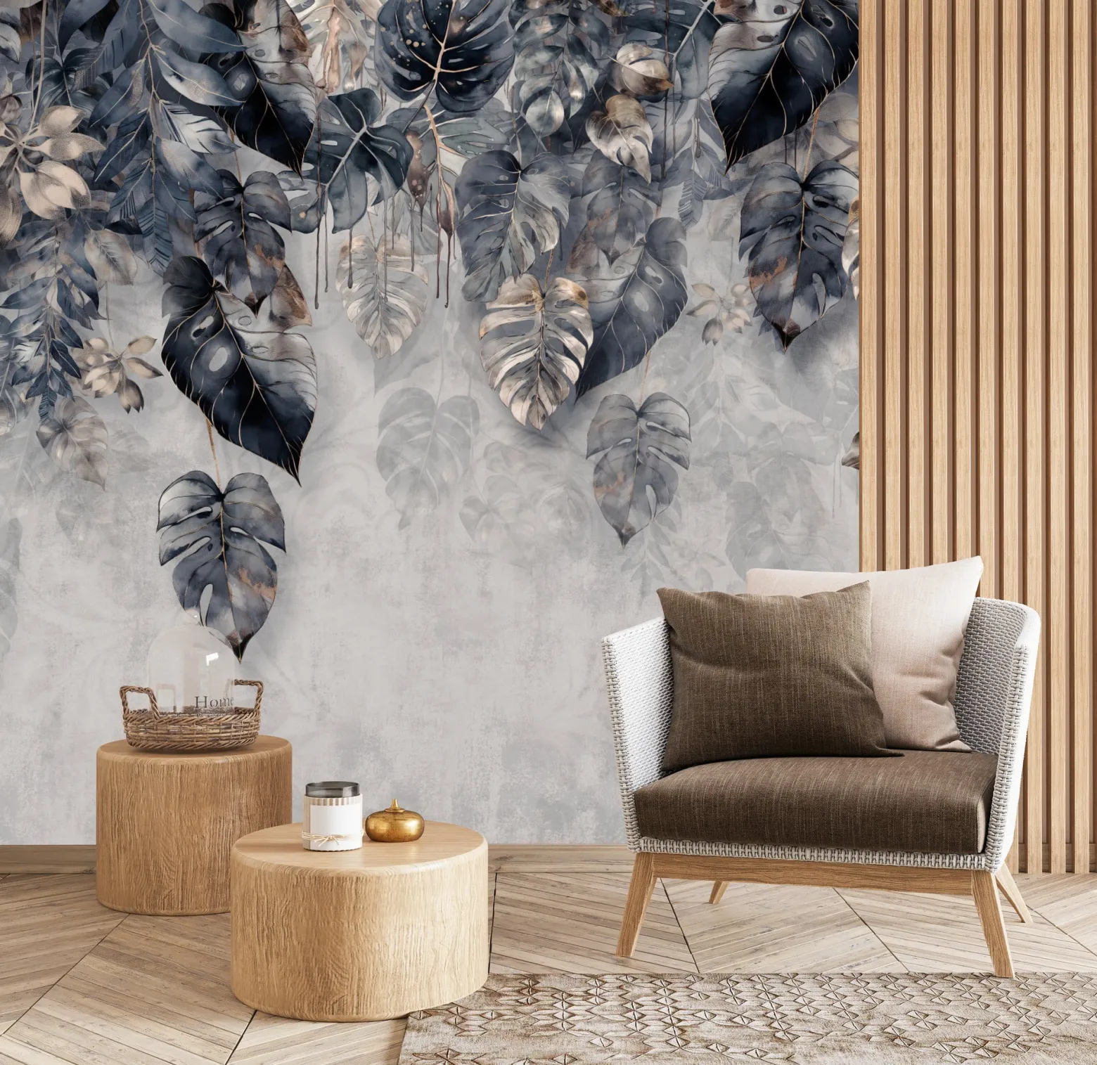 Fototapeta Abstrakcyjne Tropikalne Liście 3D 90x60cm