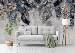 Fototapeta Abstrakcyjne Tropikalne Liście 3D 90x60cm