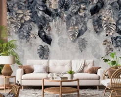 Fototapeta Abstrakcyjne Tropikalne Liście 3D 90x60cm
