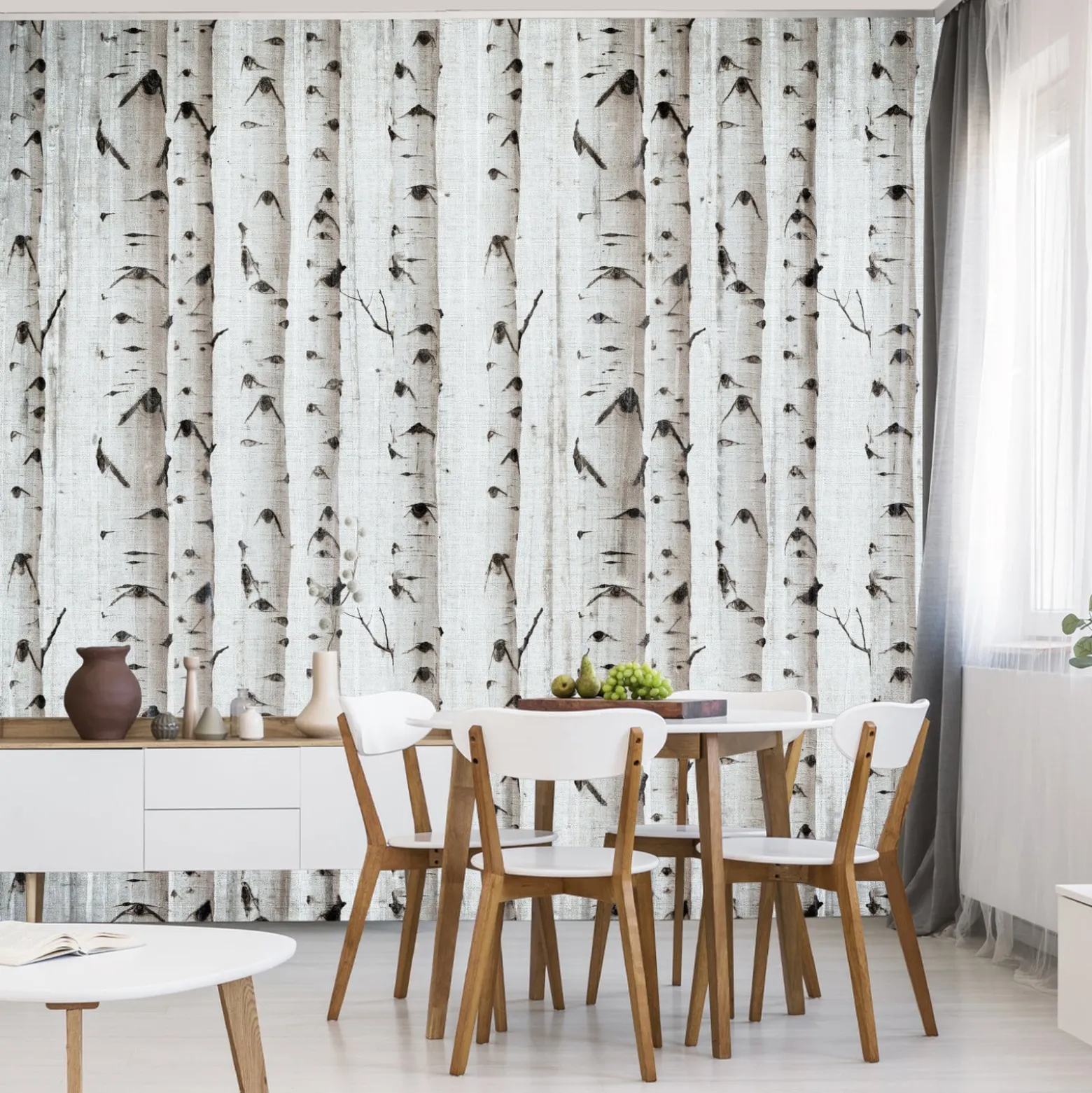Fototapeta Abstrakcyjny Brzozowy Las 90x60cm