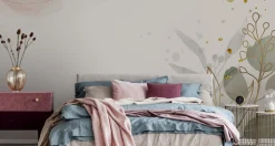 Fototapeta Akwarelowe Rośliny W Stylu Boho 90x60cm