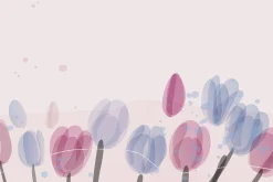Fototapeta Akwarelowe Tulipany W Stylu Boho 90x60cm
