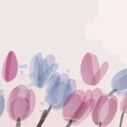 Fototapeta Akwarelowe Tulipany W Stylu Boho 90x60cm