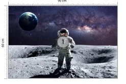 Fototapeta Astronauta na księżycu 90x60cm