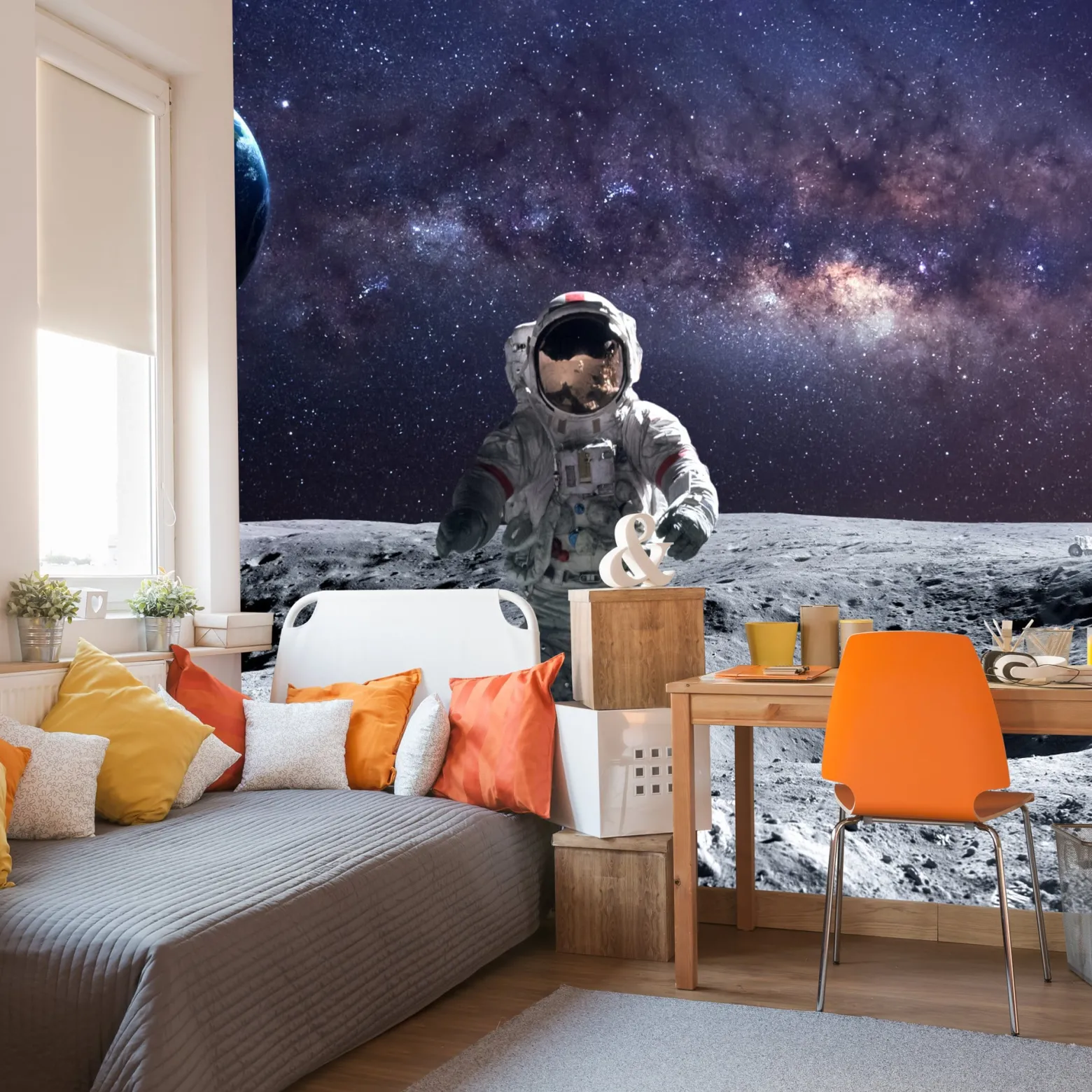 Fototapeta Astronauta na księżycu 90x60cm