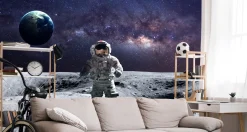 Fototapeta Astronauta na księżycu 90x60cm