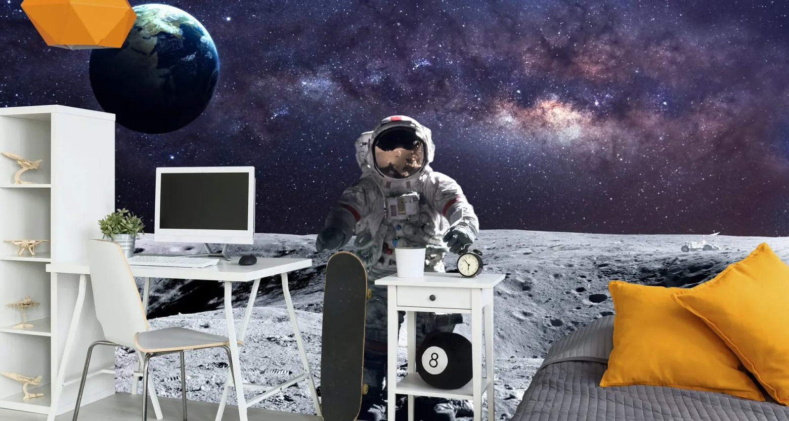 Fototapeta Astronauta na księżycu 90x60cm