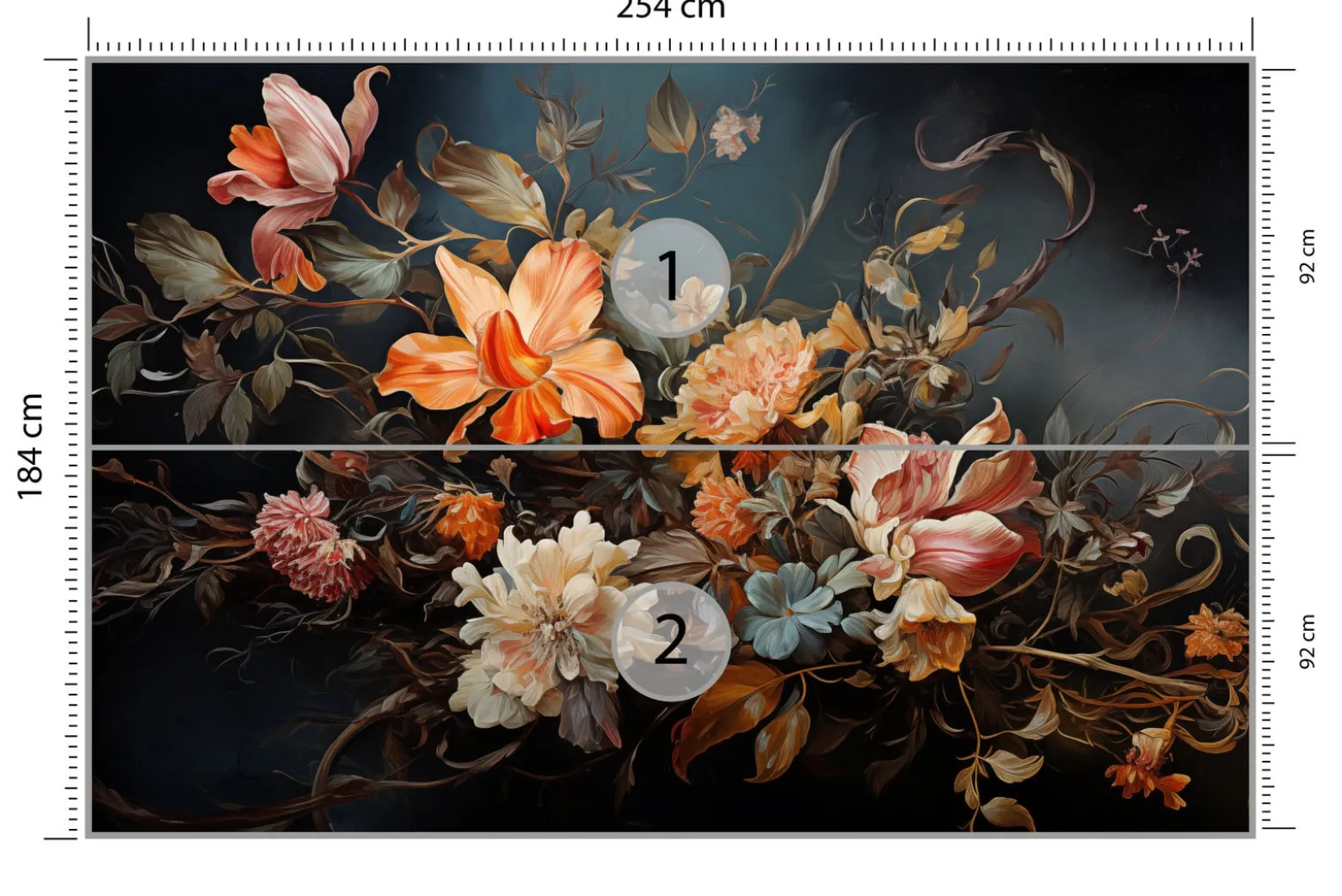 Fototapeta Bukiet W Stylu Vintage 254x184cm