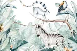 Fototapeta Ścienna DŻUNGLA Zebra Liście 90x60cm