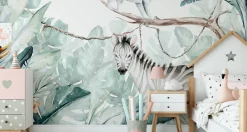 Fototapeta Ścienna DŻUNGLA Zebra Liście 90x60cm