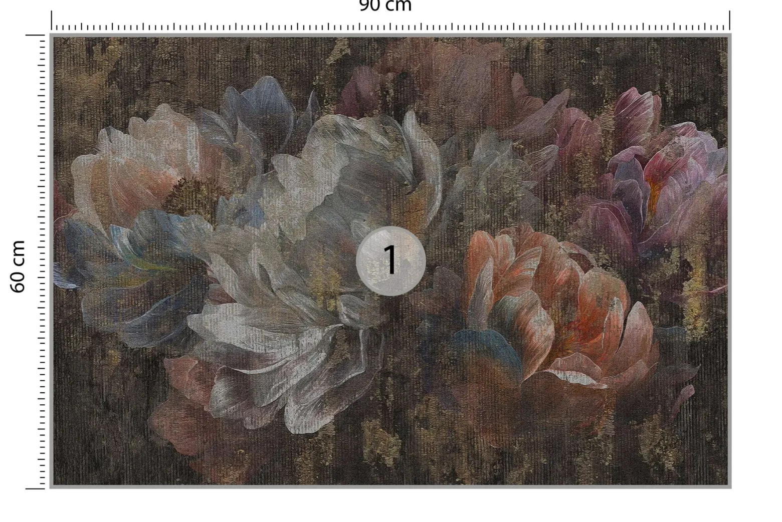 Fototapeta Ścienna Malowane Abstrakcyjne Piwonie 90x60cm
