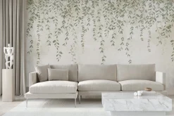 Fototapeta Dekoracyjna LIŚCIE Beton Natura 90x60cm