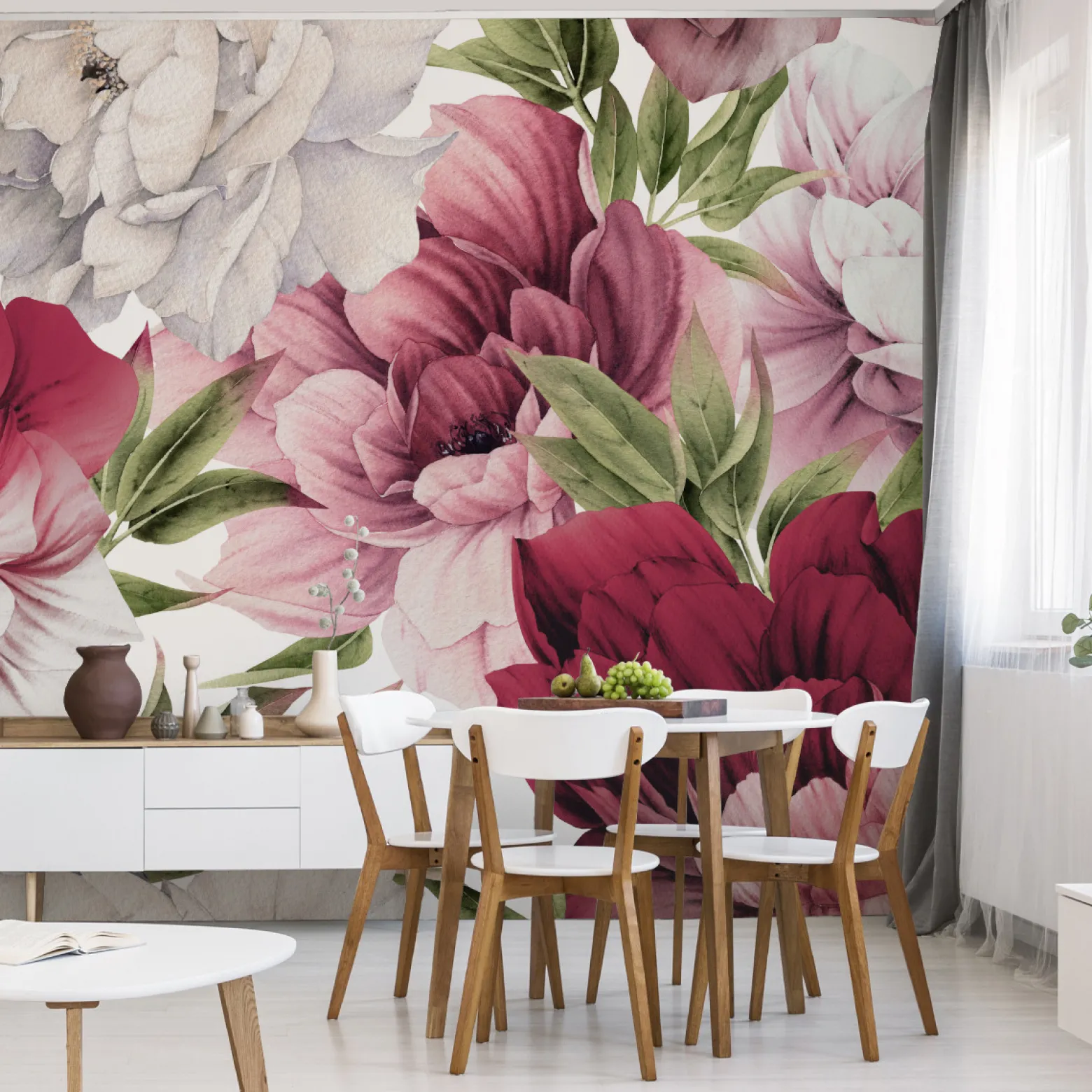 Fototapeta Delikatne Różowe PEONIE Kwiaty 90x60cm