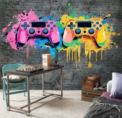 Fototapeta Dla Chłopca Pad Gaming Graffiti Dzieci Tapeta Flizelina 250X175