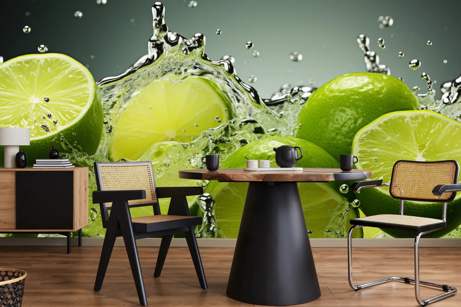 Fototapeta Do Kuchni Abstrakcyjne Limonki Owoce 135x90cm