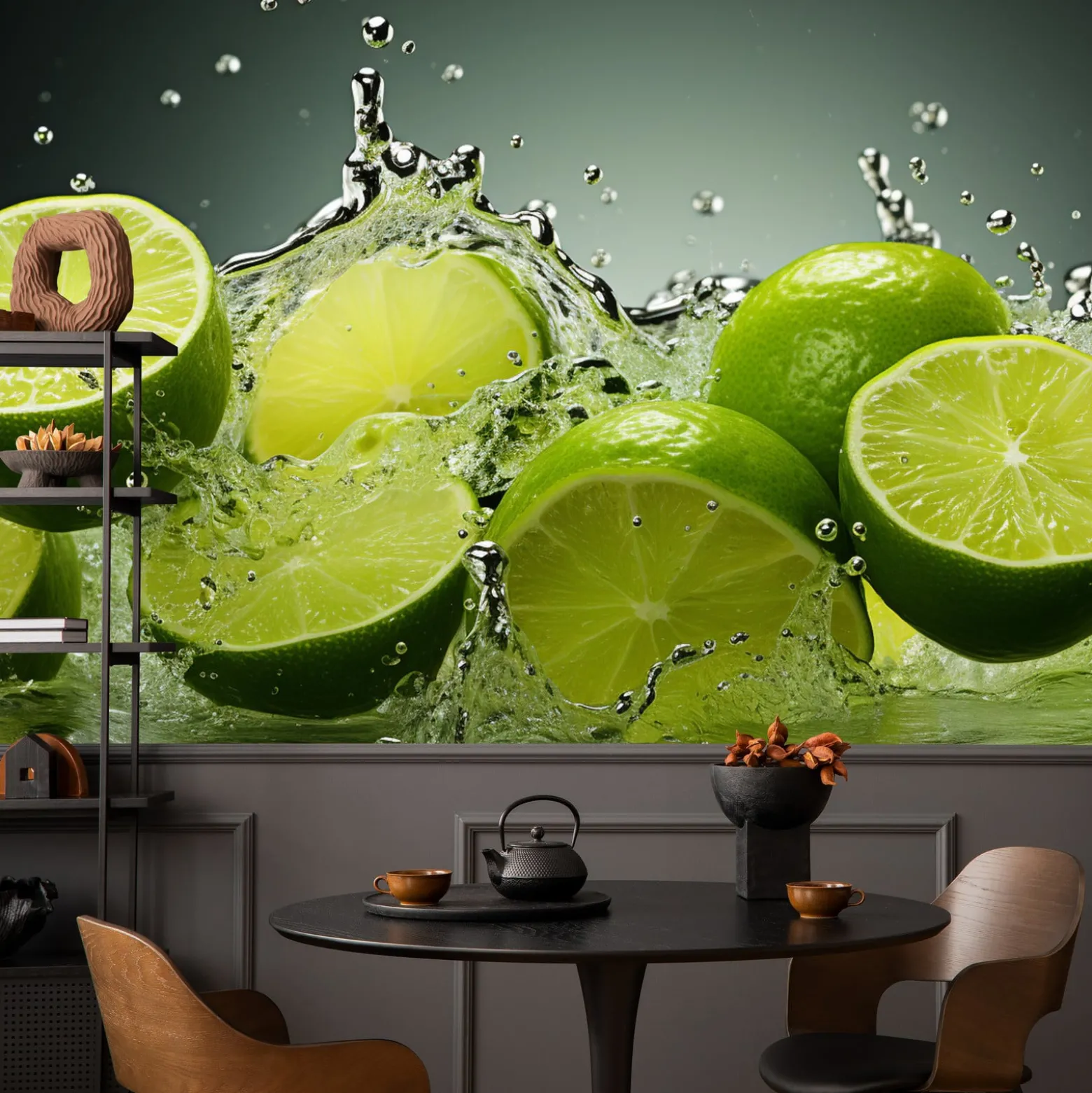 Fototapeta Do Kuchni Abstrakcyjne Limonki Owoce 135x90cm
