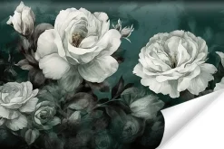 Fototapeta Do Salonu Akwarelowe Białe Peonie 90x60cm