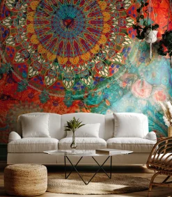 Fototapeta Do Salonu Kolorowe Mandale Boho 90x60cm