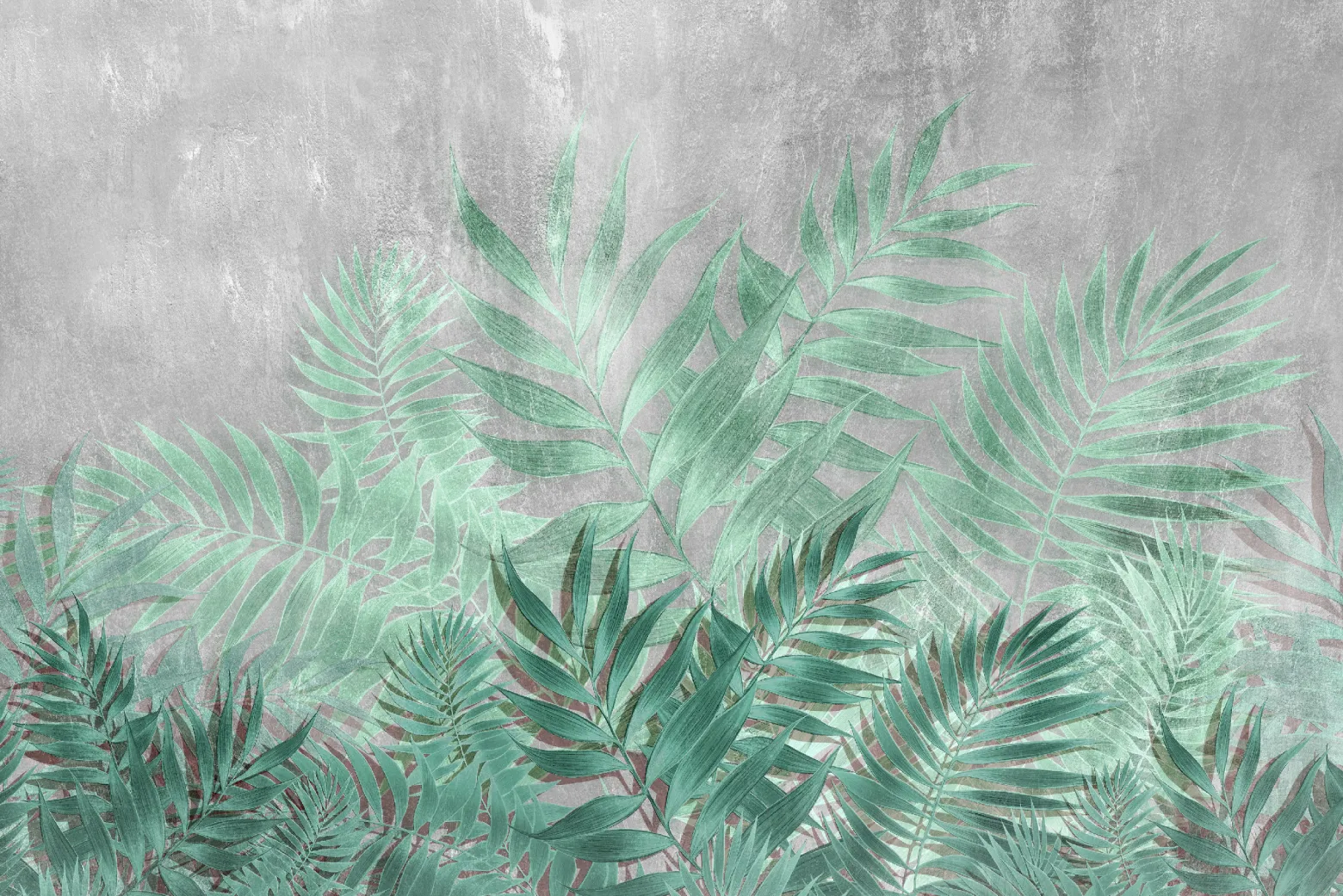 Fototapeta Do Salonu LIŚCIE Beton Natura 90x60cm