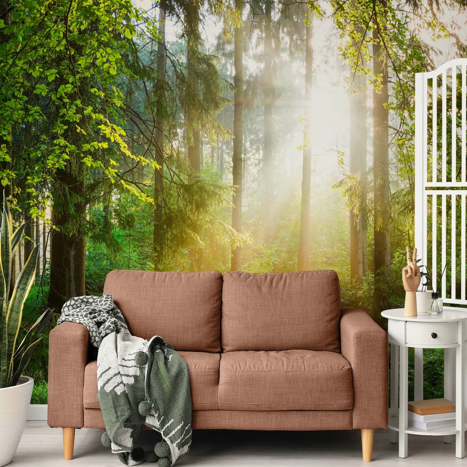 Fototapeta Do Salonu Słoneczny Las Efekt 3D 90x60cm