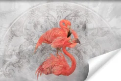 Fototapeta Do Sypialni Flamingi Na Betonie Mural 90x60cm