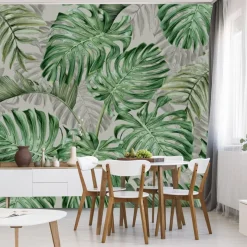 Fototapeta Do Sypialni Liście MONSTERA 3D 90x60cm