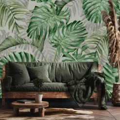 Fototapeta Do Sypialni Liście MONSTERA 3D 90x60cm
