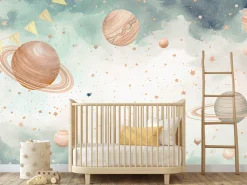 Fototapeta Dziecięca Kosmos W Stylu Boho 90x60cm