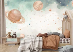 Fototapeta Dziecięca Kosmos W Stylu Boho 90x60cm