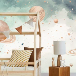 Fototapeta Dziecięca Kosmos W Stylu Boho 90x60cm