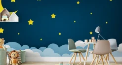 Fototapeta Dziecięca NIEBO Księżyc Gwiazdy Noc 90x60cm
