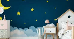 Fototapeta Dziecięca NIEBO Księżyc Gwiazdy Noc 90x60cm