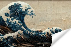 Fototapeta FALE Ocean Japoński Styl Vintage 90x60cm