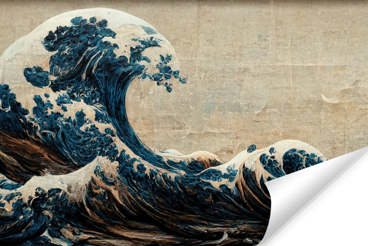 Fototapeta FALE Ocean Japoński Styl Vintage 90x60cm