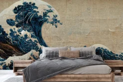 Fototapeta FALE Ocean Japoński Styl Vintage 90x60cm