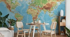 Fototapeta Fizyczna Mapa Świata 90x60cm