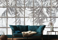 Fototapeta Gałązki Roślin Na Betonie 90x60cm