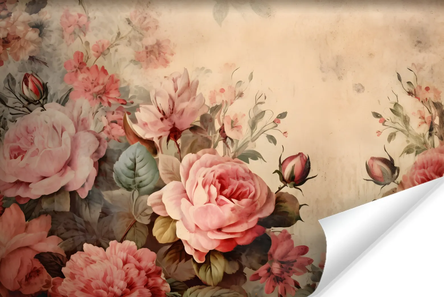 Fototapeta Kolorowe Kwiaty W Stylu Retro 90x60cm