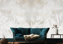 Fototapeta Kremowe Abstrakcyjne Liście 90x60cm