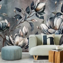 Fototapeta Kwiaty Magnolii Na Betonie 90x60cm