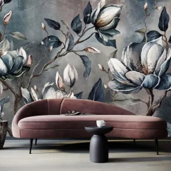 Fototapeta Kwiaty Magnolii Na Betonie 90x60cm
