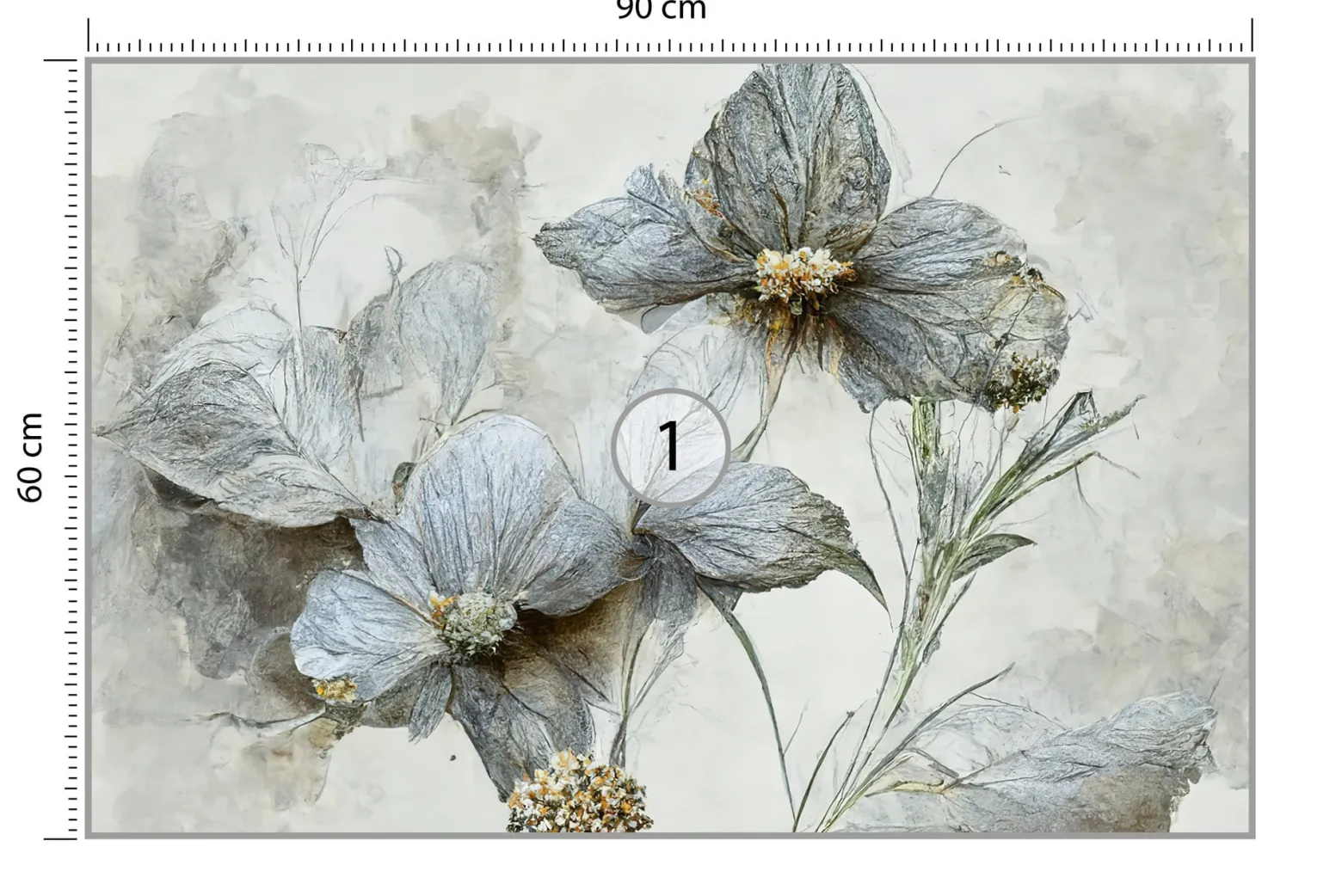 Fototapeta Kwiaty W Stylu Vintage 90x60cm