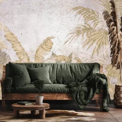Fototapeta Liście Bananowce Palmy Styl Retro 90x60cm