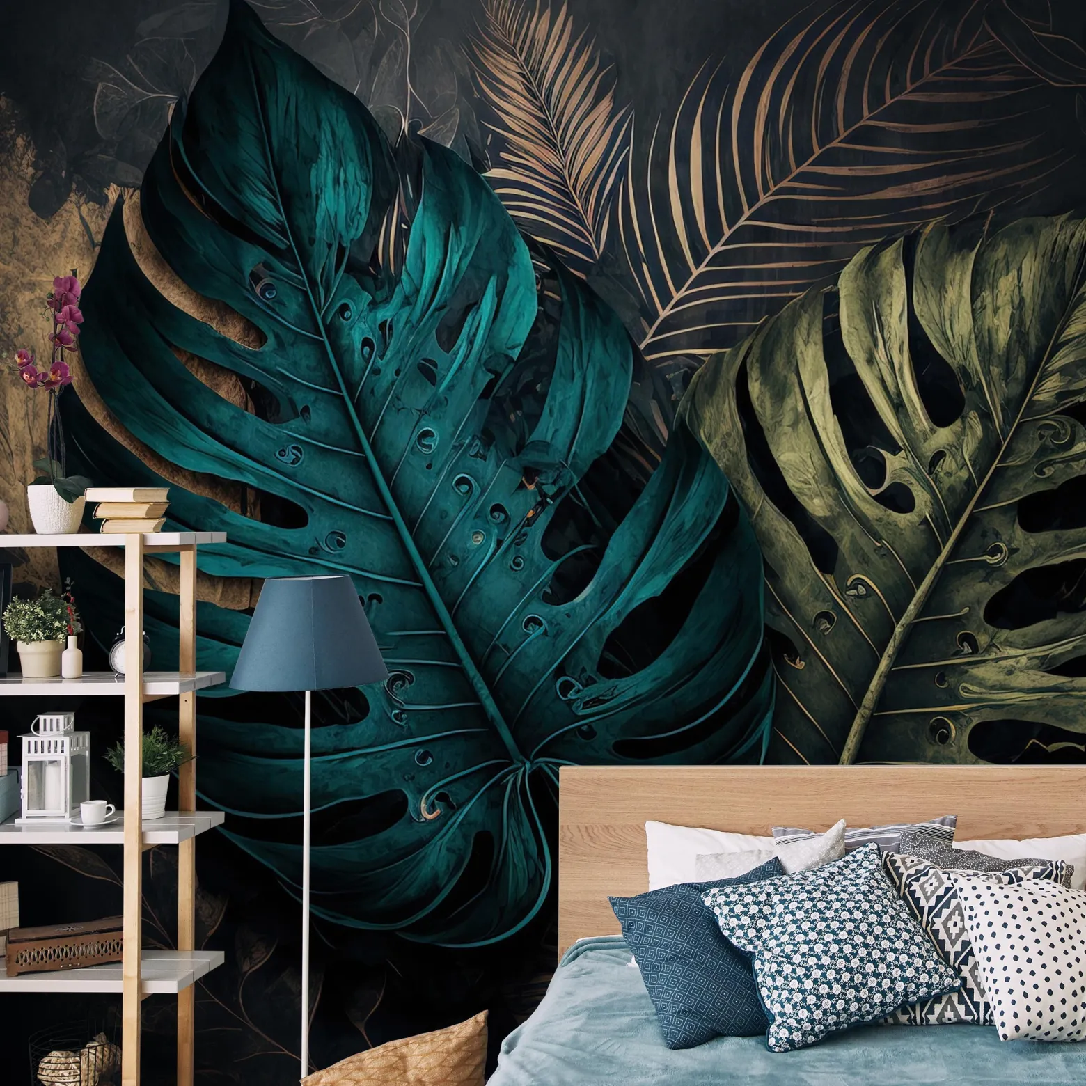 Fototapeta Liście MONSTERA Abstrakcja 3D 90x60cm