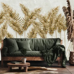 Fototapeta Liście Palmowe Na Betonie 90x60cm
