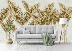 Fototapeta Liście Palmowe Na Betonie 90x60cm
